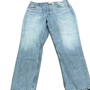 Everlane light blue jeans button fly 100% cotton high waisted size 33